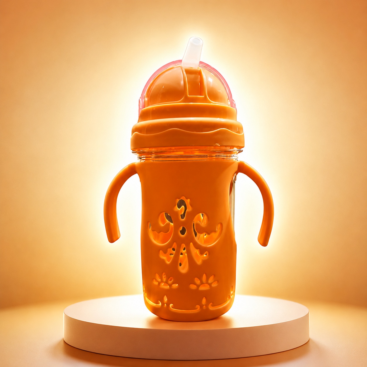 Cute Cartoon Baby Sippy Cup – Chinese Premium Training Bottle (Leak-Proof, BPA-Free, 250ml)